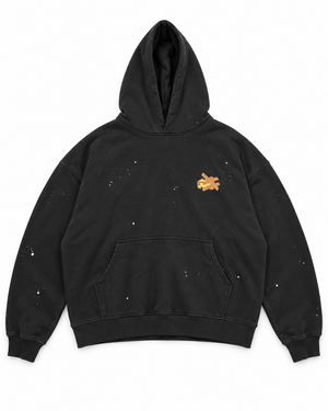 UNLIBERTÉ black oversized hoodie — approved front product view