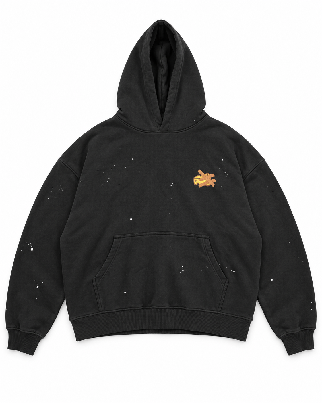 UNLIBERTÉ black oversized hoodie — approved front product view
